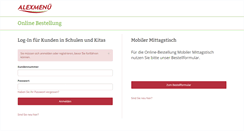Desktop Screenshot of bestellung.alex-menue.de